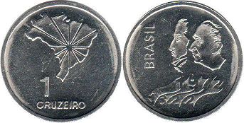 монета Бразилия 1 крузейро 1972 