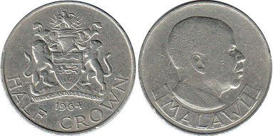 монета Малави 1/2 кроны 1964