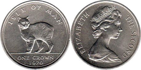 монета Мэн остров крона 1970