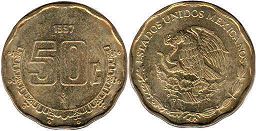 монета Мексика 50 сентаво 1997