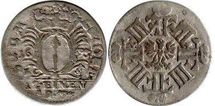 монета Бранденбург-Пруссия 1/12 талера 1693