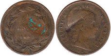 монета Венесуэла 1/4 сентаво 1843