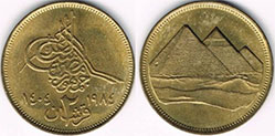 монета Египет 2 пиастра 1984