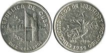 монета Куба 10 сентаво 1952