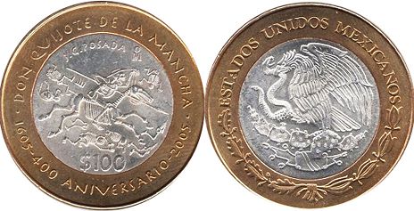 монета Мексика 100 песо 2005
