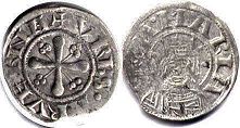 монета Клермон денье без даты (13 век)
