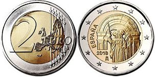 монета Испания 2 евро 2018