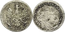 монета Польша полторак (1,5 гроша) 1756