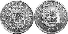 монета Мексика 1 реал 1738