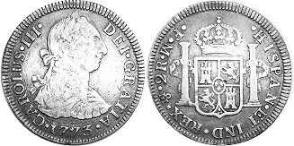 монета Мексика 2 реала 1773