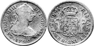 монета Мексика 2 реала 1790