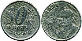 монета Бразилия 50 сентаво 1998