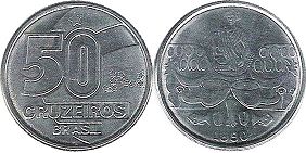 монета Бразилия 50 крузейро 1990