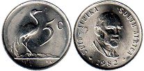 монета ЮАР 5 центов 1982