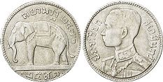 монета Таиланд Сиам 25 сатанг 1929
