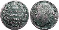 монета Великобритания 1/3 фартинга 1885