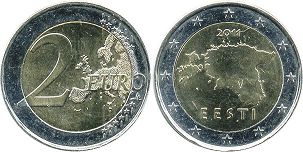 монета Эстония 2 евро 2011