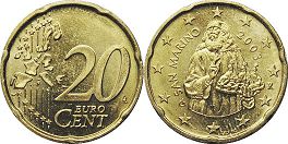 монета Сан-Марино 20 евро центов 2003