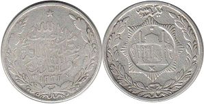 монета Афганистан 1 рупия 1914