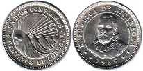 монета Никарагуа 5 сентаво 1965