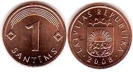 монета Латвия 1 сантим 2008