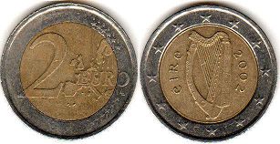 монета Ирландия 2 евро 2002