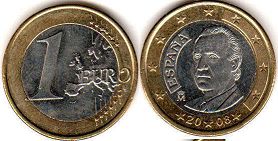 монета Испания 1 евро 2008