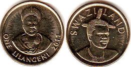 монета Свазиленд 1 лилангениi 2011