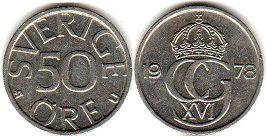 монета Швеция 50 эре 1978