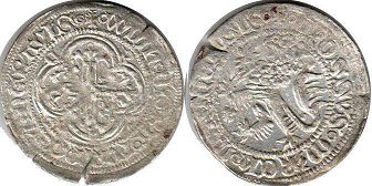 монета Мейсен грошен (1382-1407)