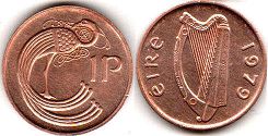 монета Ирландия 1 пенни 1979