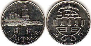 монета Макао 1 патака 2005