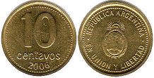 монета Аргентина 10 сентаво 2006