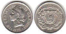 монета Доминиканская Республика 10 сентаво 1973
