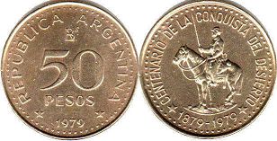 монета Аргентина 50 песо 1979