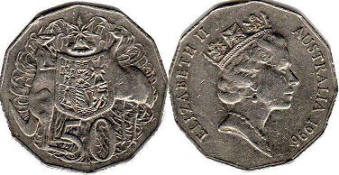 монета Австралия 50 центов 1996