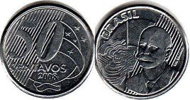 монета Бразилия 50 сентаво 2008