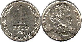 монета Чили 1 песо 1976