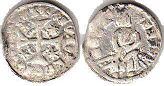монета Венгрия денар без даты (1235-1270)
