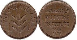 монета Палестина 1 мил 1935