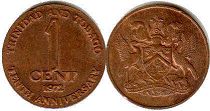 монета Тринидад и Тобаго 1 цент 1972