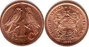 монета ЮАР 1 цент 1995 (1990, 1991, 1992, 1993, 1994, 1995)