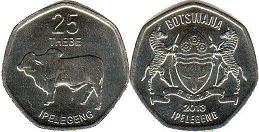 монета Ботсвана 25 тхебе 2013