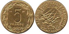 монета Камерун 5 франков 1958