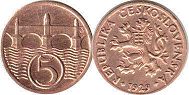 монета Чехословакия 5 геллеров 1929