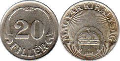 монета Венгрия 20 филлеров 1926