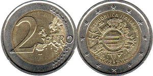 монета Италия 2 евро 2012