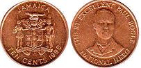монета Ямайка 10 центов 1996