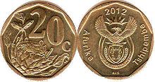 монета ЮАР 20 центов 2012 (2009, 2012)