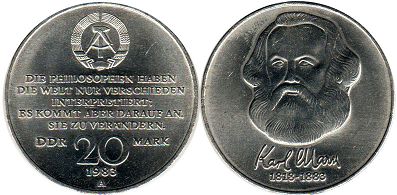монета ГДР 20 марок 1983